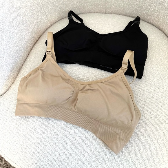 Nursing Bra- set of two clip down seamless wireless nursing bras size Large - Picture 2 of 6